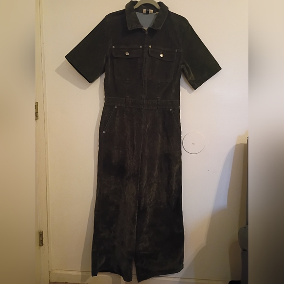 Universal Thread Pants - Universal Thread Women's‎ Hunter Green Wide Leg Velour Jumpsuit Sz 10